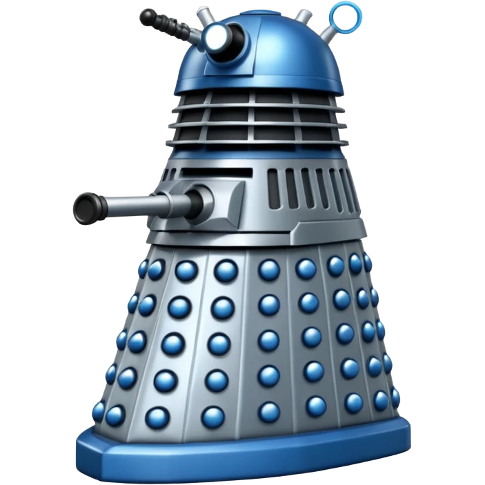 dalek silver and blue  emoji
