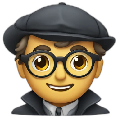 Sherlock Holmes with glasses emoji