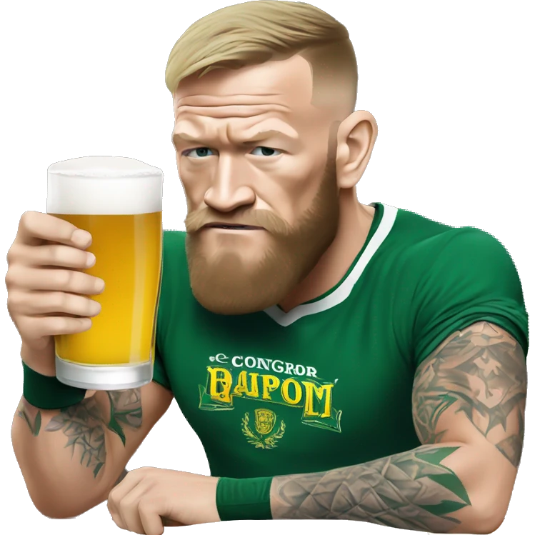 conor mcgregor drinking beer emoji