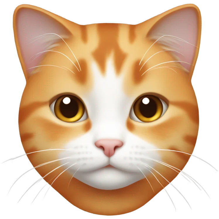 orange and white girl cat that is slightly chubby  emoji