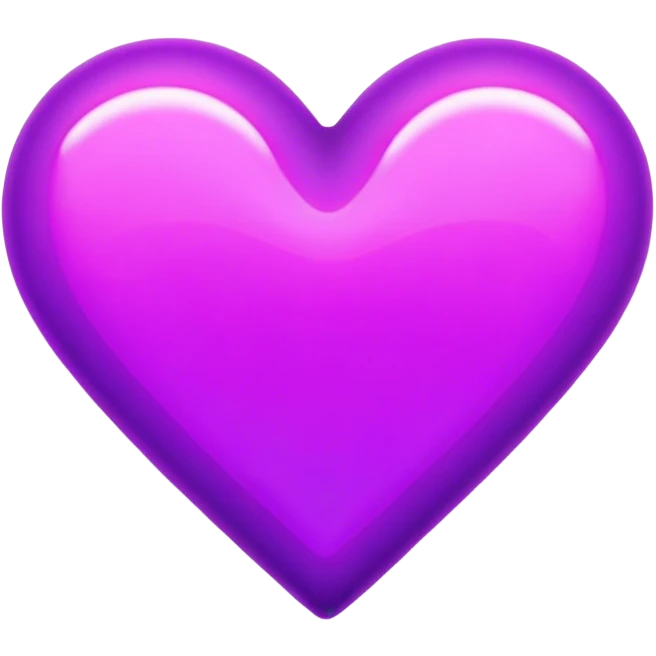 Neon purple heart emoji