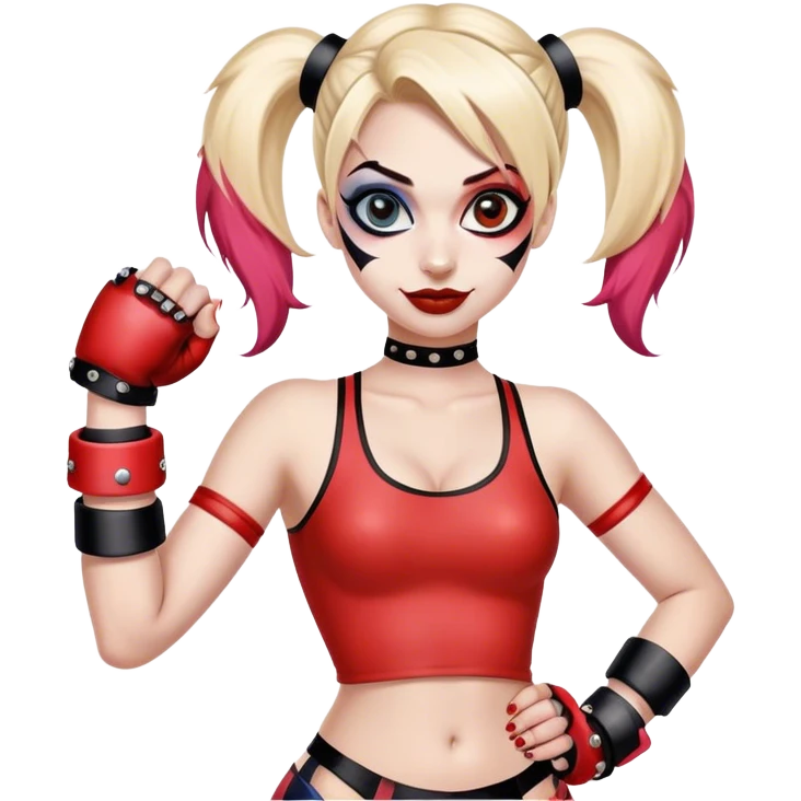 Harley Quinn Roller Derby emoji