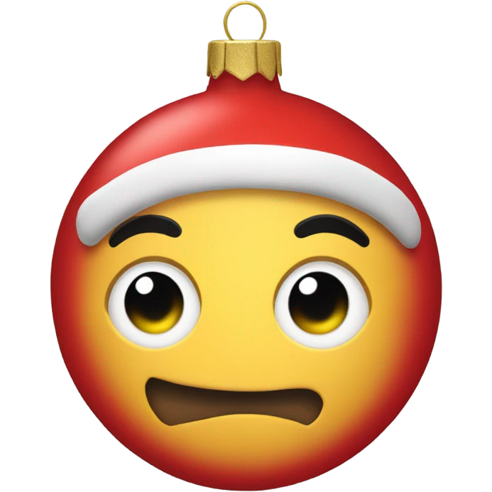 Red Christmas ornament emoji