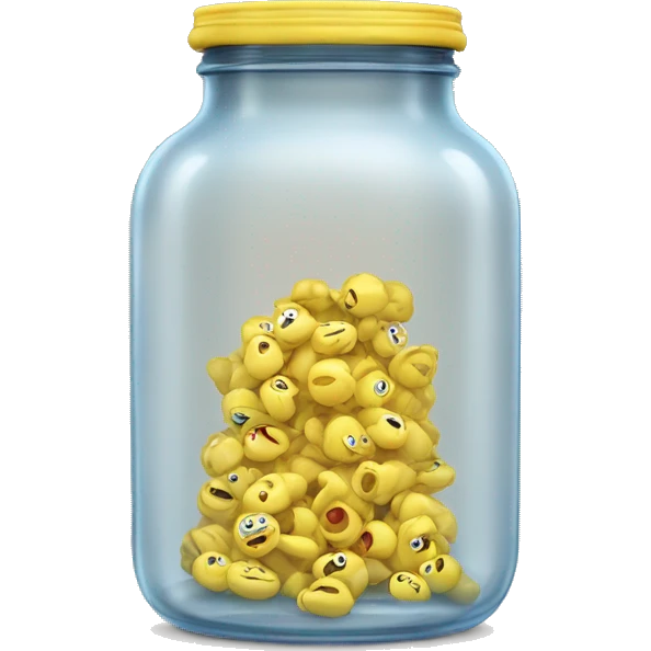 Glass movie jar, empty emoji