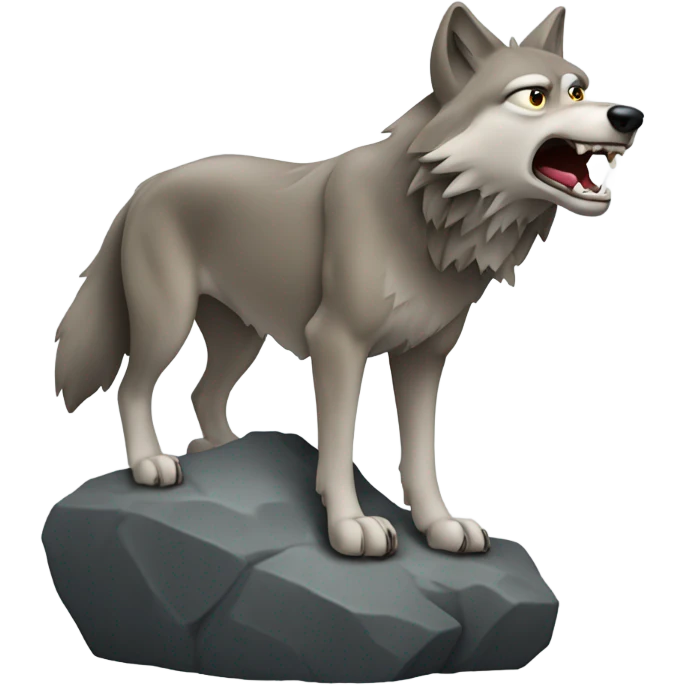 Wolf howling emoji