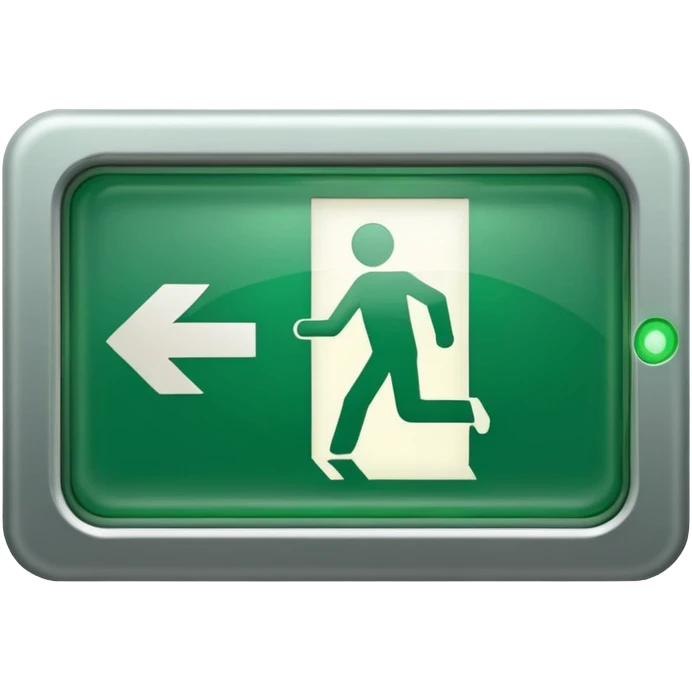 emergency exit , but only the icon inside it emoji