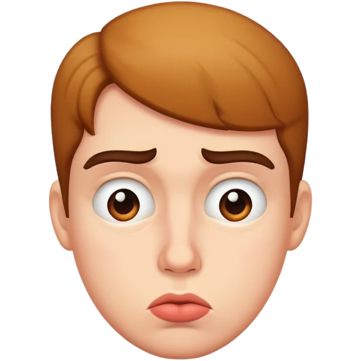 annoyed kissy face emoji