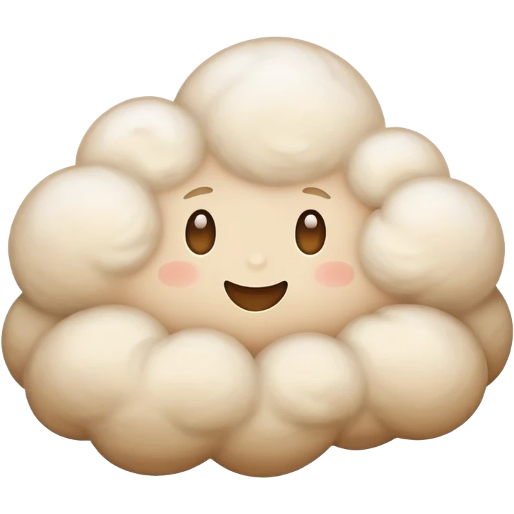 Beige cloud emoji