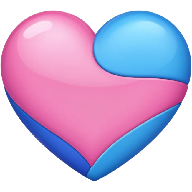 A bisexual heart emoji