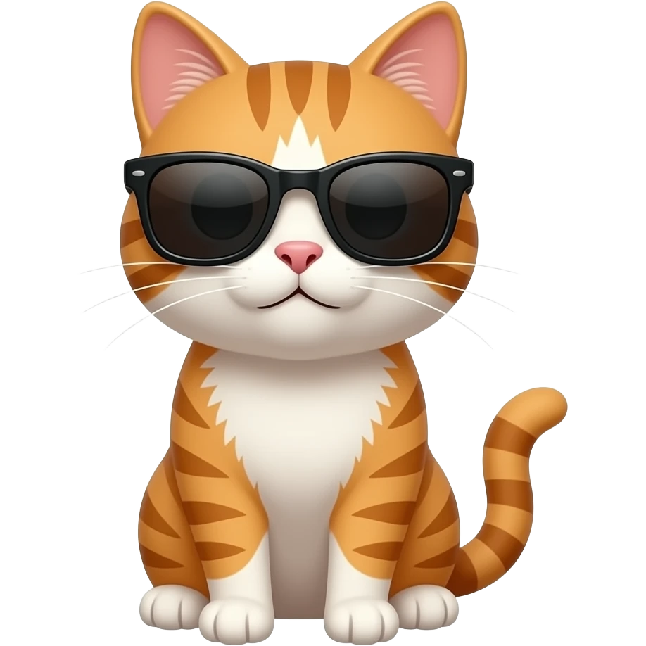 Cat wearing sunglasses emoji