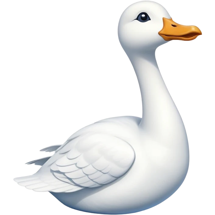 A cartoon jet airplane with a white goose neck and head extending from where the nose would be emoji