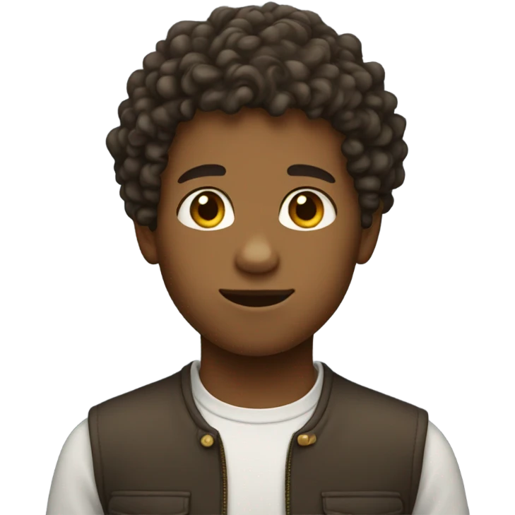 boy with curly hair and beard emoji