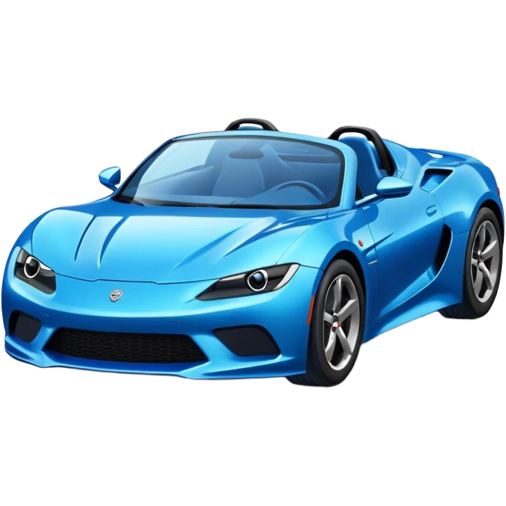 blue sports car emoji