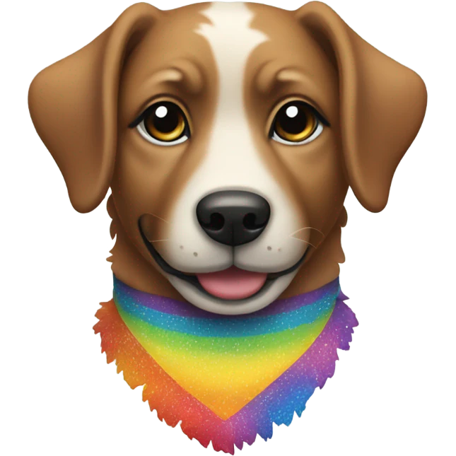 Pansexual dog emoji
