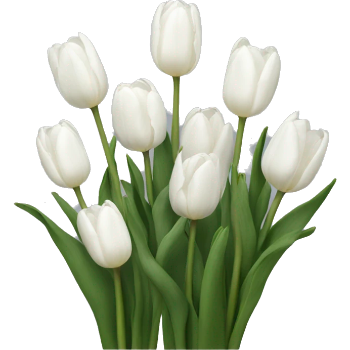 White tulips emoji