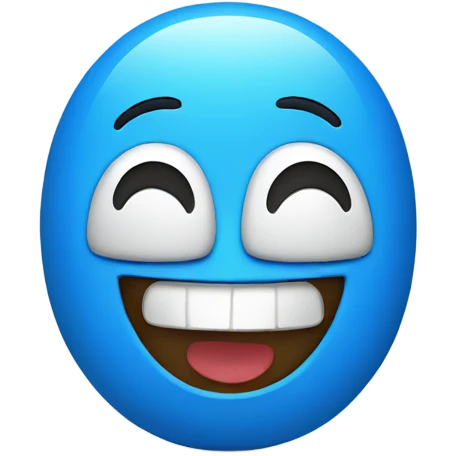 BLUE smartphone laughing emoji