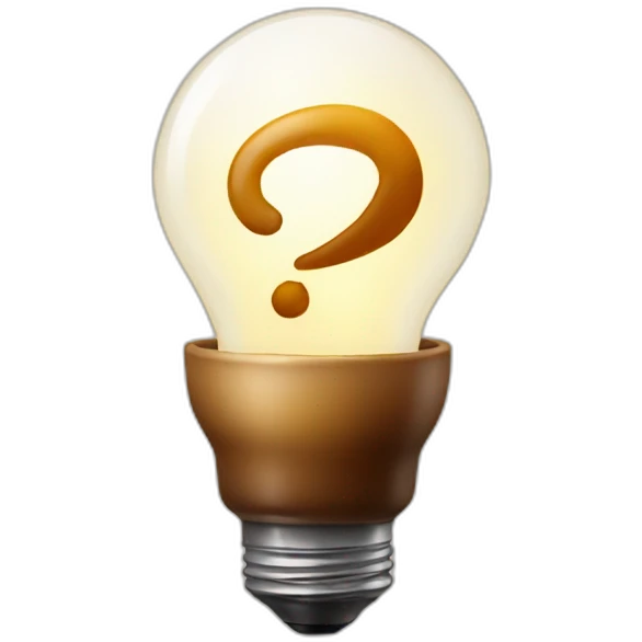 light bulb made of coffee emoji