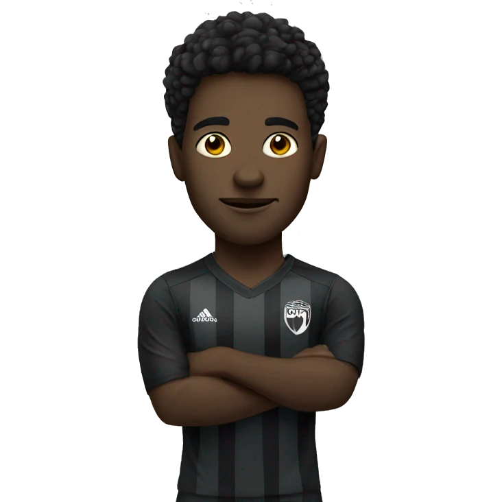 dark soccer player emoji