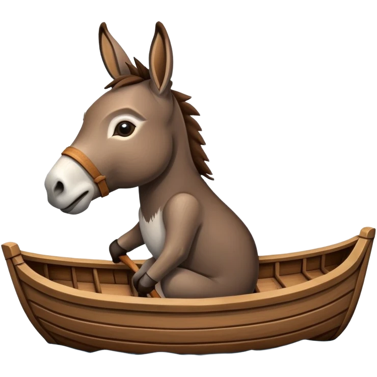 Donkey in a boat emoji