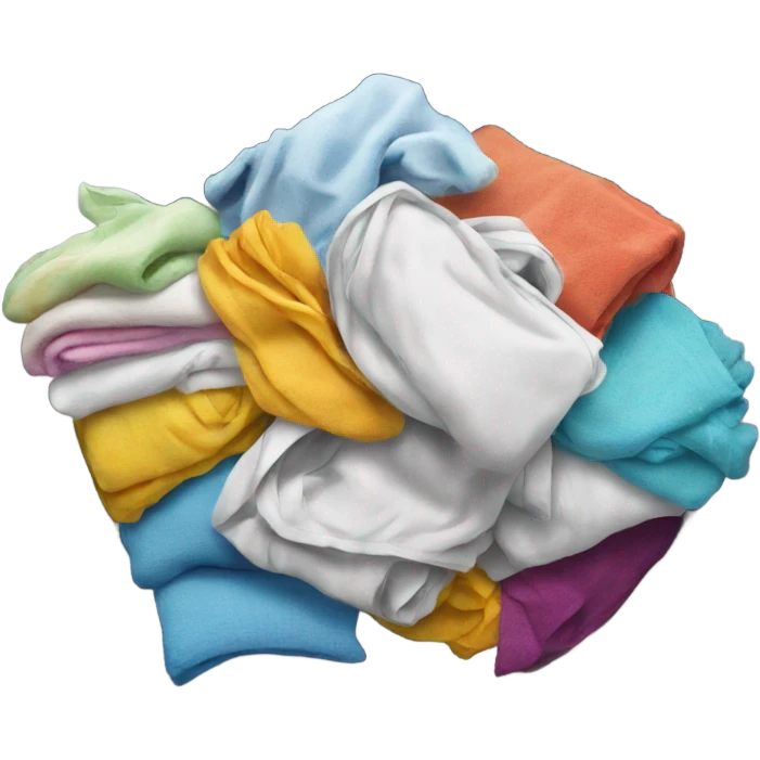 Overflowing laundry emoji