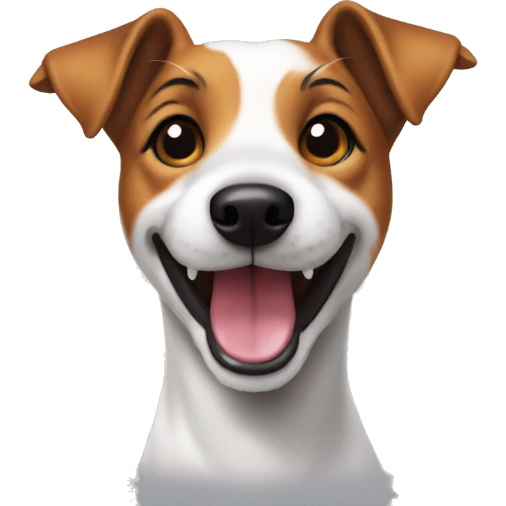 smiling jack russell terrier emoji