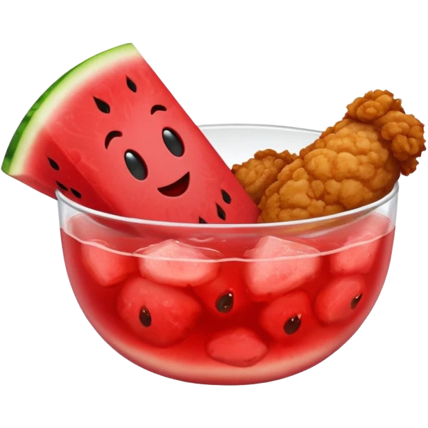 Watermelon kool-aid and fried chicken emoji