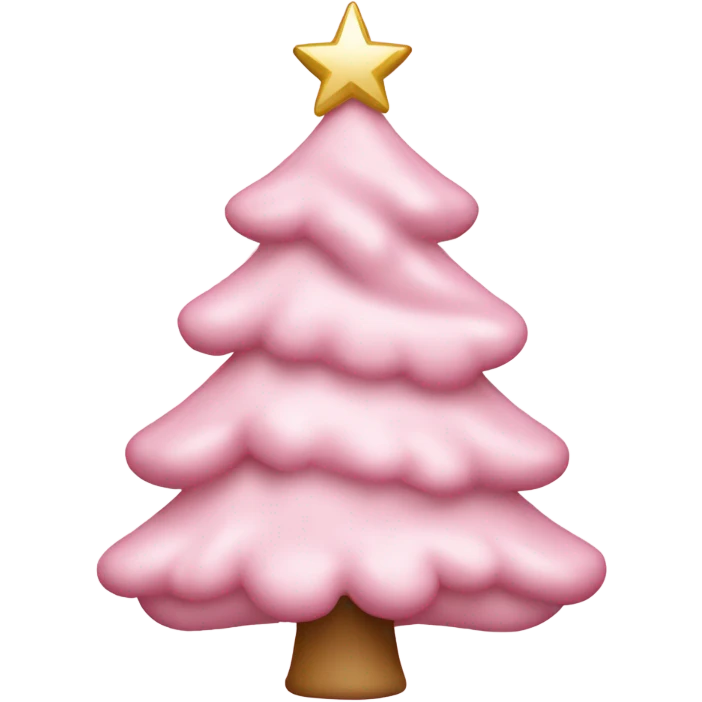 Light pink Christmas tree with ornaments  emoji