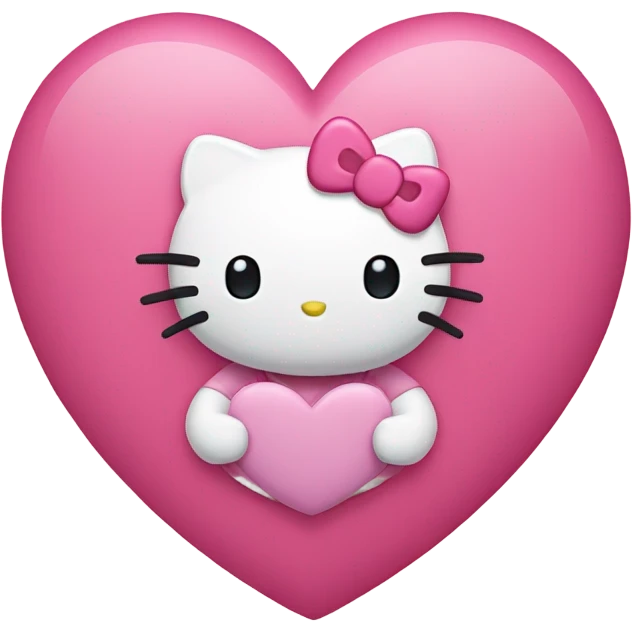 hello kitty pink heart emoji