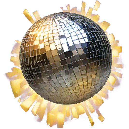 Disco ball turning  emoji