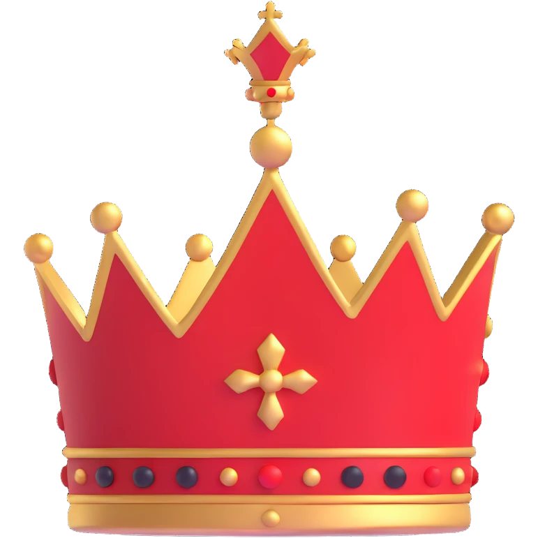 red and black royal crown emoji