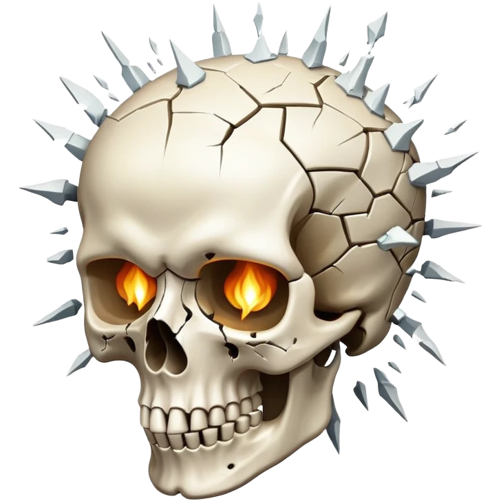 Skull with an exploding head emoji