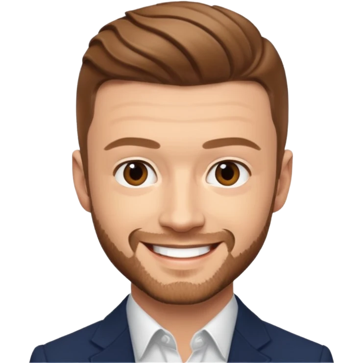 Justin Timberlake with light brown hair emoji