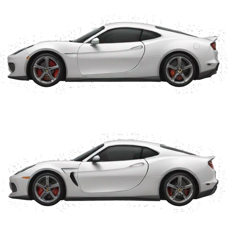 sports car on white background emoji