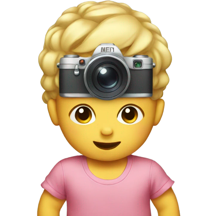 baby taking a photo emoji