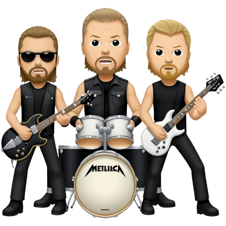 Metallica band/ James Hetfield, Kirk Hammet, Lars Ulrich, Rob Trujilho emoji