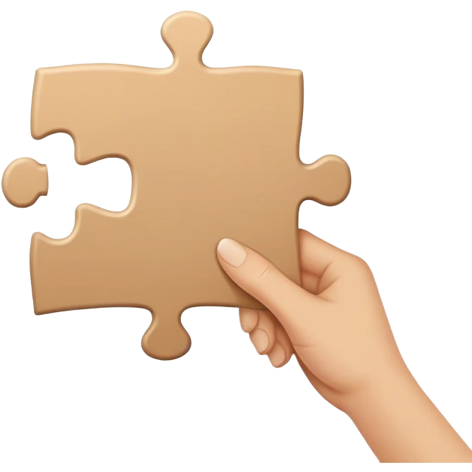 hand and puzzle  emoji