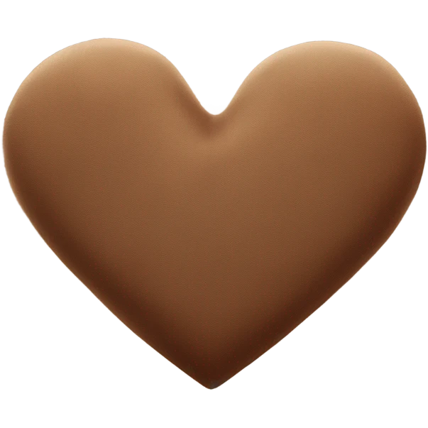 Brown flannel heart  emoji