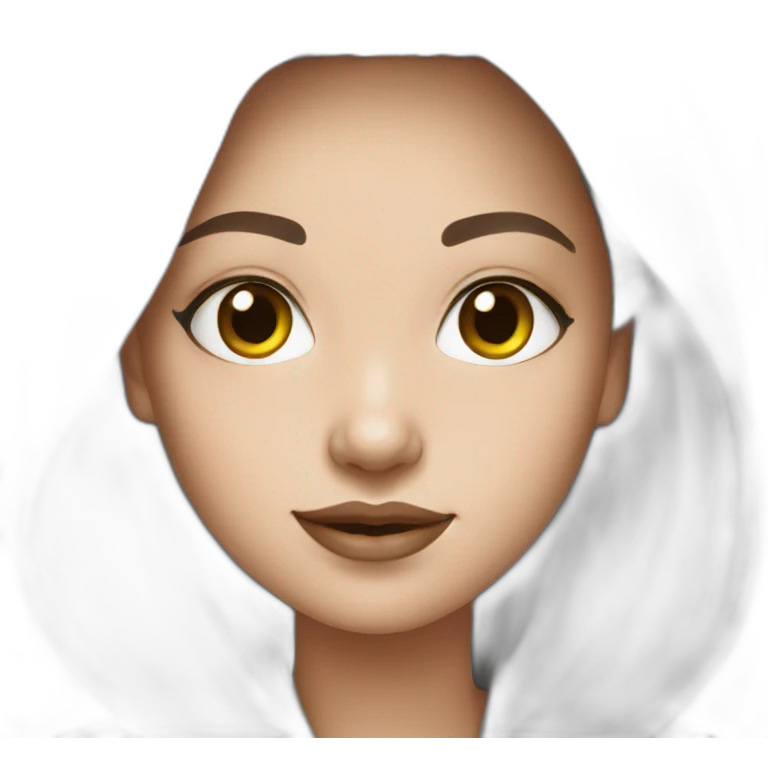 white skin and chatain hair girl hoodie emoji