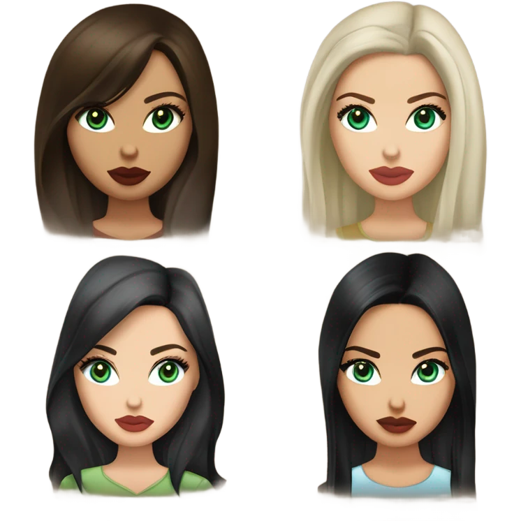 young megan fox with young adriana lima emoji