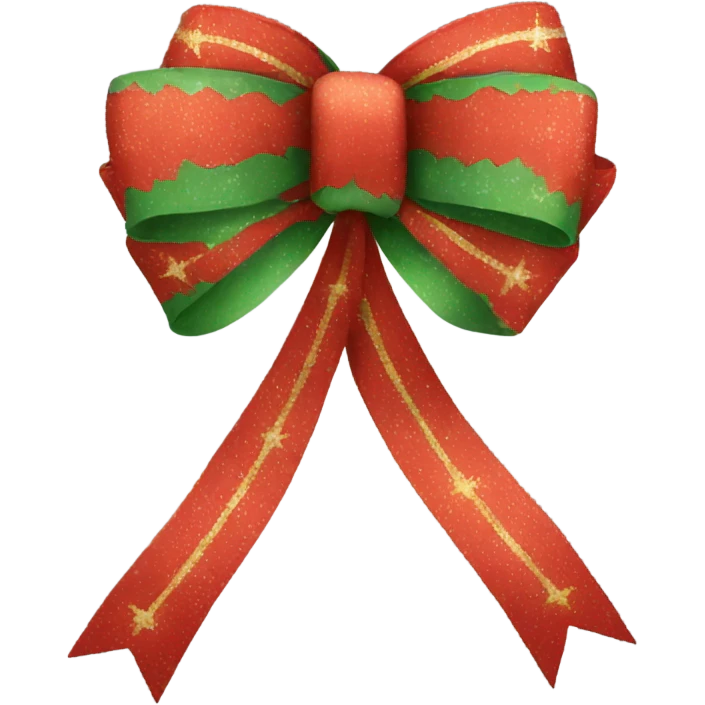 Christmas bow emoji