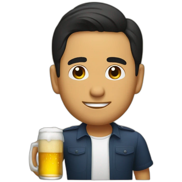 Ricardo Anaya Cortes drinking a beer emoji