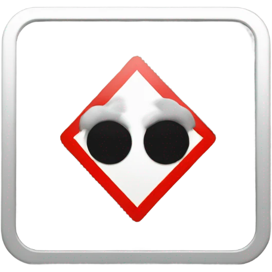 simple alert road signsimple alert road sign emoji
