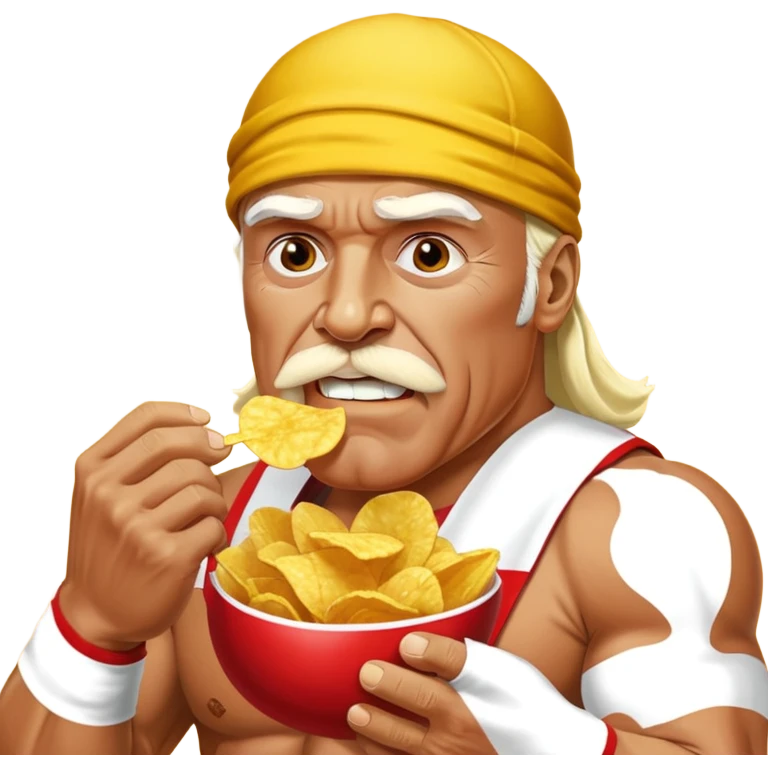 Hulk hogan eating chips emoji