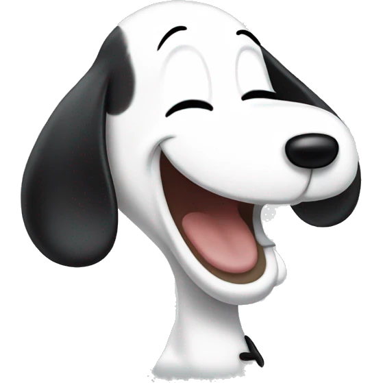 snoopy laughing face only emoji