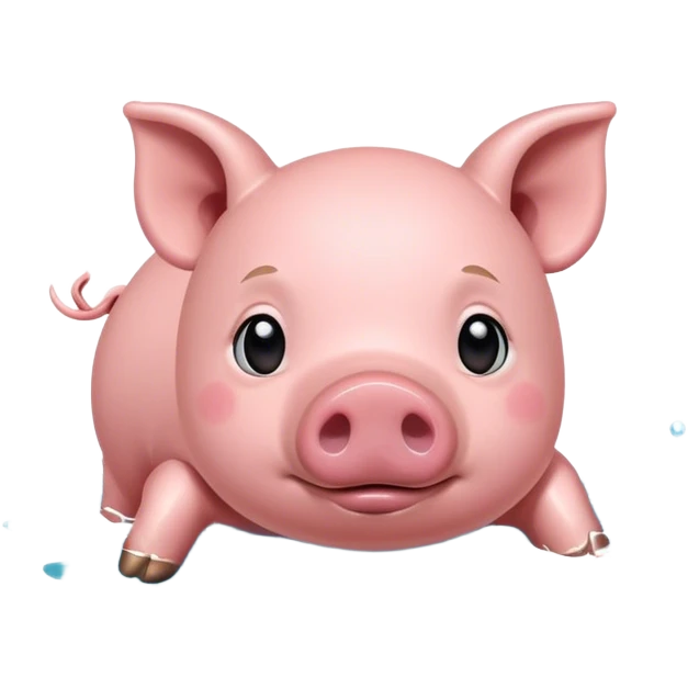 pig swimming in ocean emoji