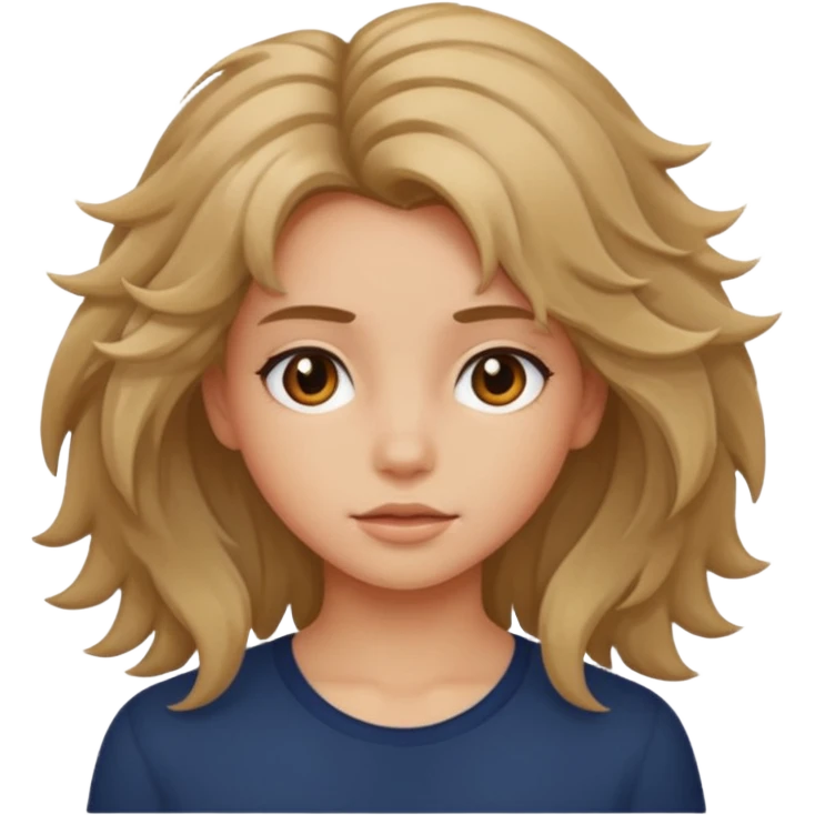 Chica con pelo tosa emoji
