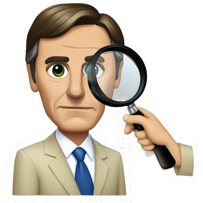 President Jair Bolsonaro with a detective's magnifying glas emoji