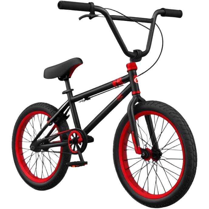 A BMX bicycle, small 20-inch wheels, compact frame, high handlebars, sporty design, no person, freestyle BMX bike emoji
