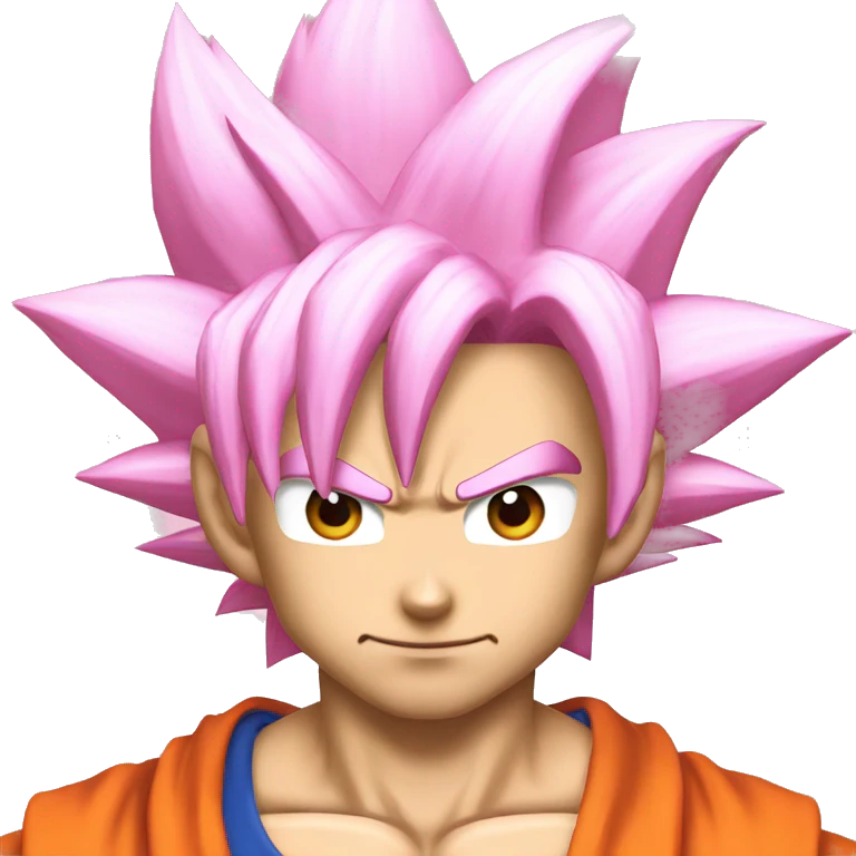 Goku cheveux rose emoji