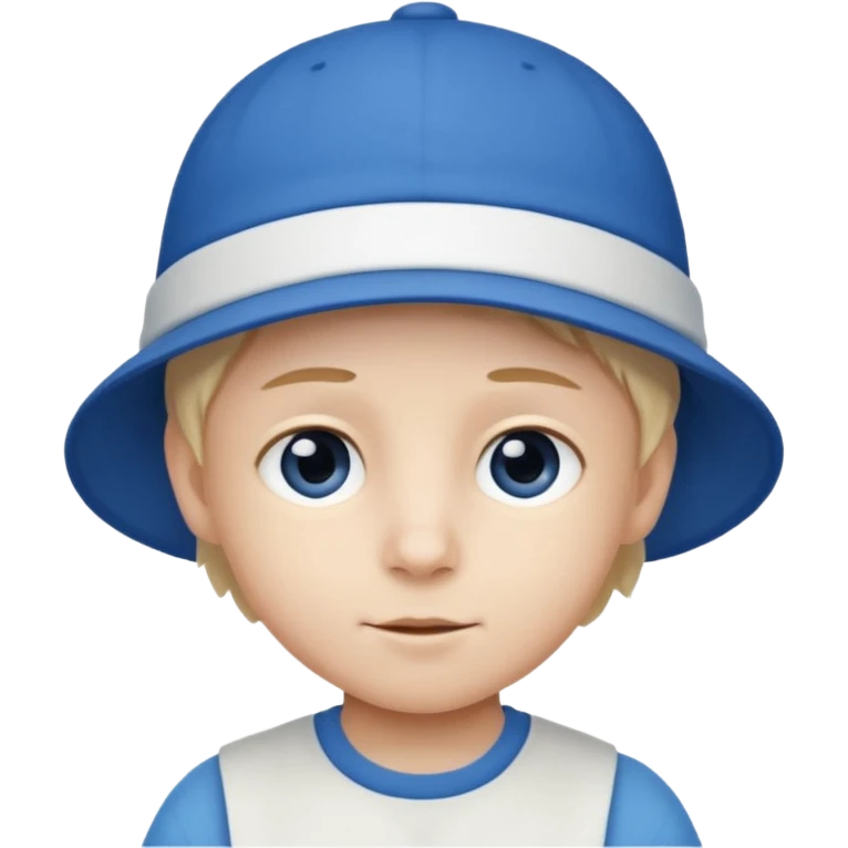 kid with blue and white hat emoji